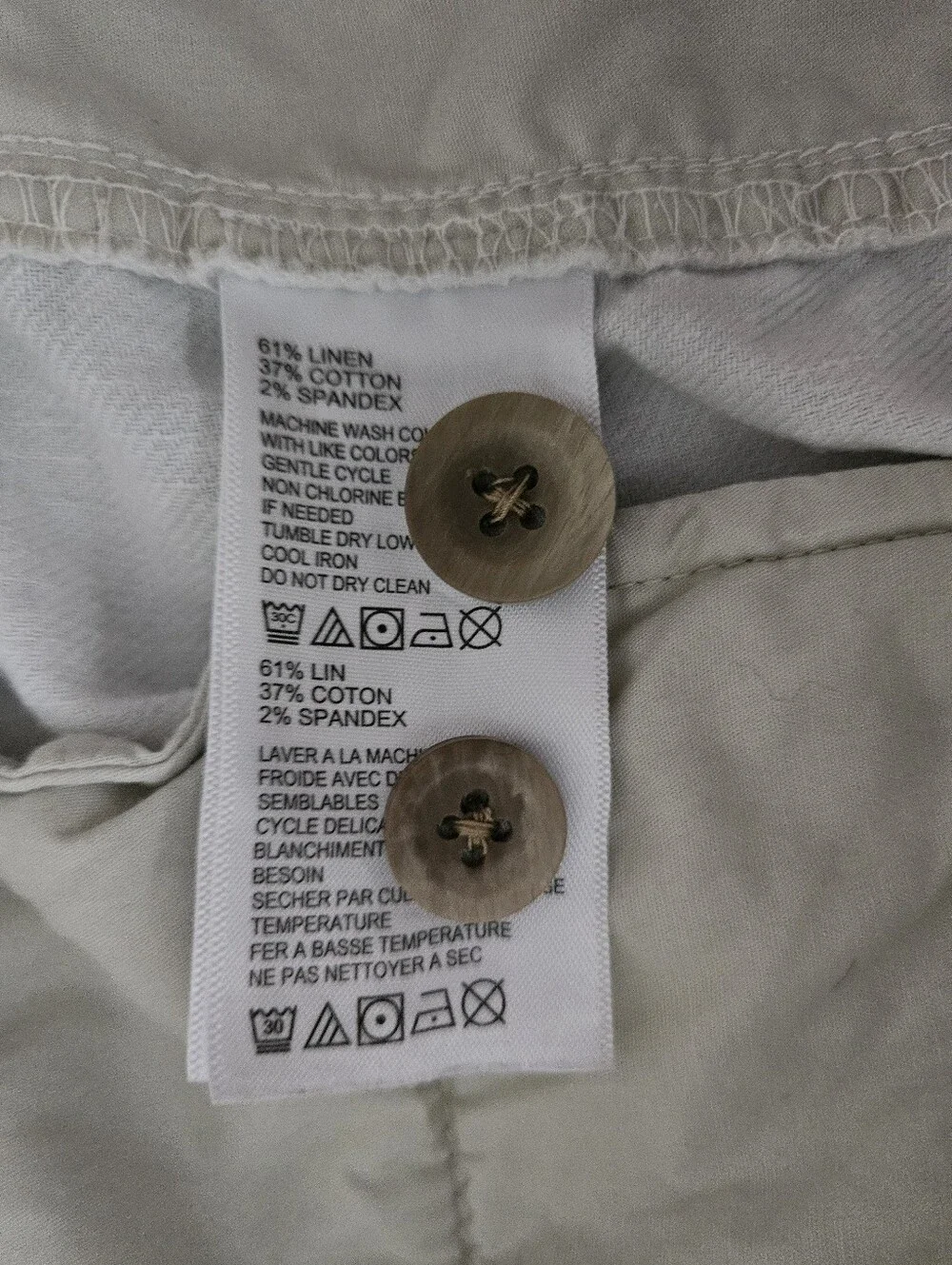 TOMMY BAHAMA White Beach Coast Stretch Linen 9